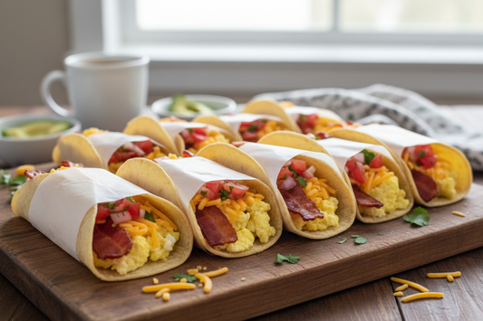 Tacos du petit-déjeuner à congeler — Une idée de petit-déjeuner facile