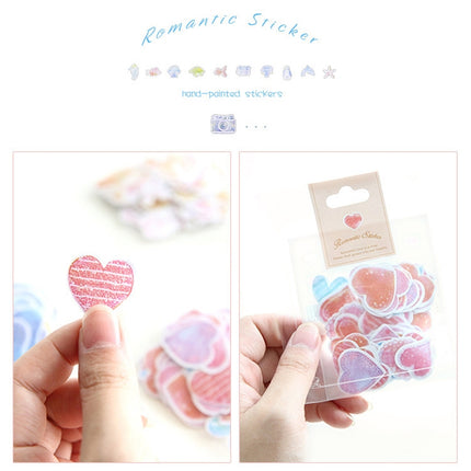 10 Packs Creative Waterproof PVC Sticker DIY Album Diary Watercolor Decorative Sticker, Random Delivery, PVC Sticker