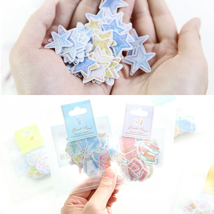 10 Packs Creative Waterproof PVC Sticker DIY Album Diary Watercolor Decorative Sticker, Random Delivery, PVC Sticker