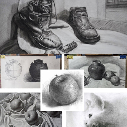 12pcs Drawing Writing Sketch Wooden Pencil Pre-sharpened 2B Art Graphite Pencils