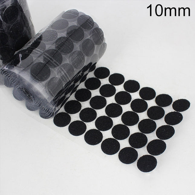 1000 PCS 10mm Round Nylon Adhesive Hook and Loop Fastener