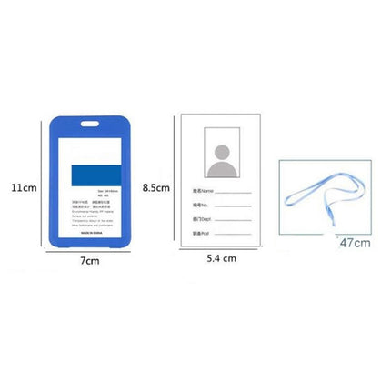 3 PCS Credit Card Holders PU Bank Card Neck Strap Bus Card ID Card Holder Identity Badge with Lanyard