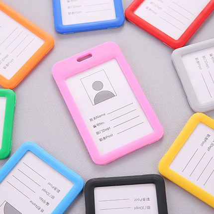 3 PCS Credit Card Holders PU Bank Card Neck Strap Bus Card ID Card Holder Identity Badge with Lanyard