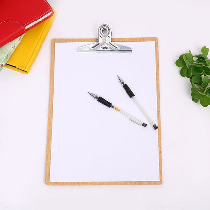 10 PCS Portable A4 / A5 Wooden Writing Clip Board File Hardboard with Batterfly Clip