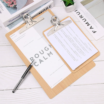 10 PCS Portable A4 / A5 Wooden Writing Clip Board File Hardboard with Batterfly Clip