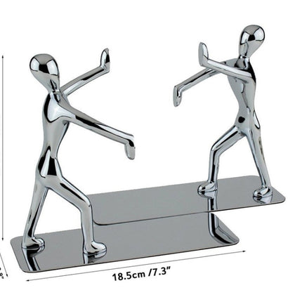 1 Pair Book Holder Humanoid Figure Non-Skid Art Desk Organizer Bookshelf Office Study Decoration