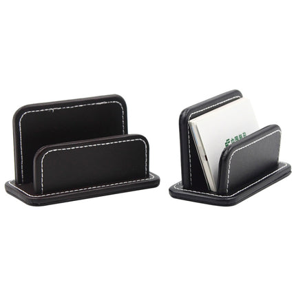 2 Blocks Office Stationery Leather Name Card Holder Stationery Bussiness  Office Home Card Holder