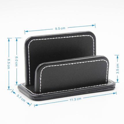 2 Blocks Office Stationery Leather Name Card Holder Stationery Bussiness  Office Home Card Holder