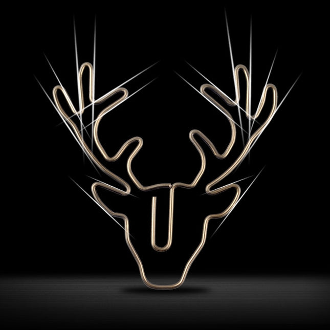8 PCS/Set Deer Head Paper Clip Shaped Paper Clip Creative Shape Pin Bookmark