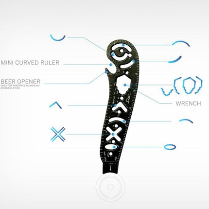 Multi-functional Drawing Ruler Creative Drawing Tool Magnetic Compass Ruler