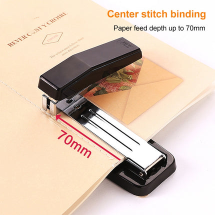 Deli 0414 Stapler Portable Rotatable Stapler 0012 Staple Nail