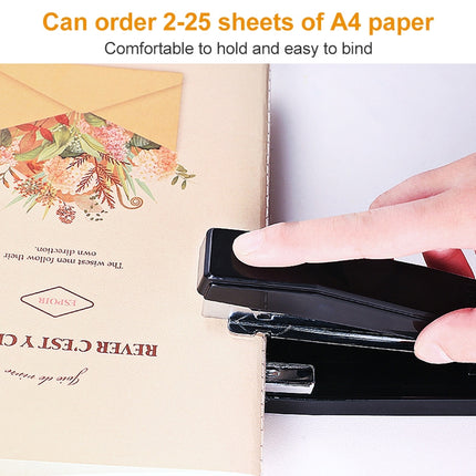 Deli 0414 Stapler Portable Rotatable Stapler 0012 Staple Nail