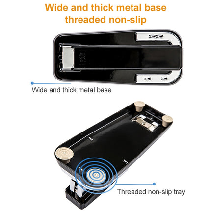 Deli 0414 Stapler Portable Rotatable Stapler 0012 Staple Nail