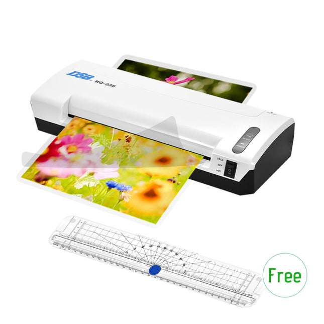 DSB HQ236 Laminator A4 File Laminating Machine Photo Sealing Machine Cold Laminating Thermoplastic Machine with Paper Trimmer Cutter