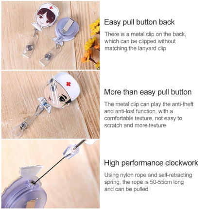 Cute Retractable Badge Reel Student Nurse ID Name Card Badge