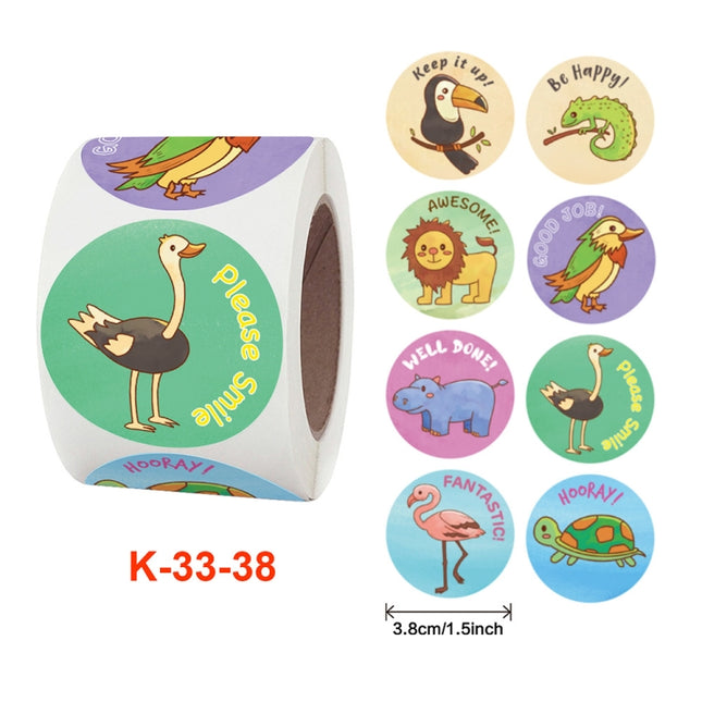 2 PCS Children Toy Reward Sticker Office Stationery Decoration Label Sealing Sticker, Size: 3.8 Cm / 1.5 Inch