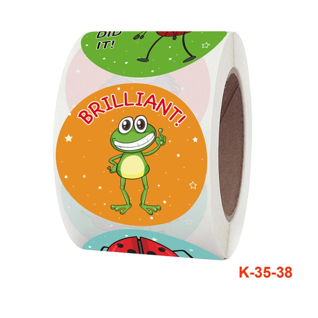 2 PCS Children Cartoon Reward Sticker Label