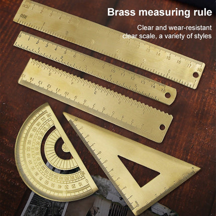 Brass Retro Drawing Ruler Measuring Tools