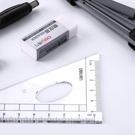 Deli 9591 Student Drawing Set 8 Piece Set Compass Ruler Set Student Stationery