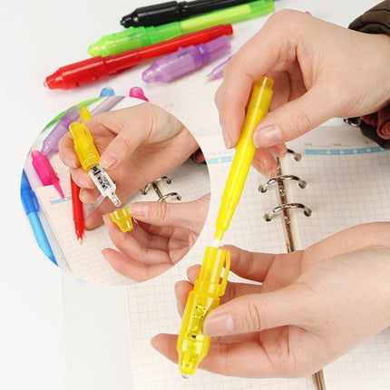 10 PCS Creative Magic UV Light Invisible Ink Pen Marker Pen