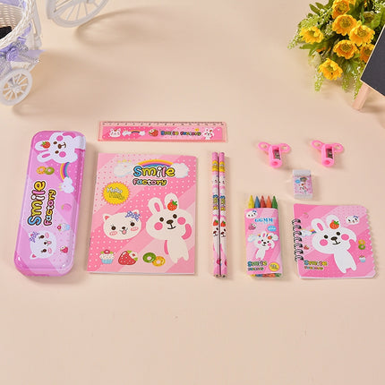 2 Sets 102 Primary School Student Activity Prize Cartoon Stationery Gift Children Stationery Set Random Pattern