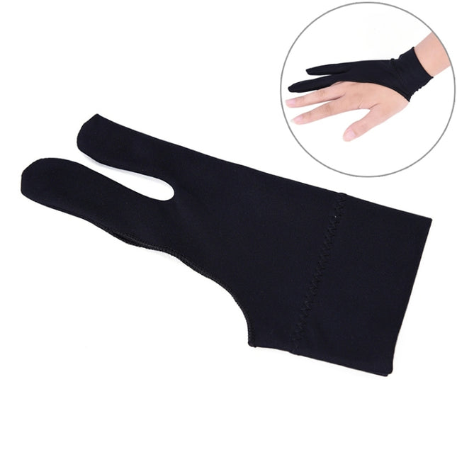 2 Finger Anti-fouling Drawing Glove for Graphics Drawing Tablet, Both for Right and Left Hand, For  men, For  women