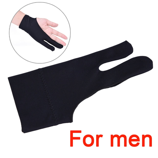 2 Finger Anti-fouling Drawing Glove for Graphics Drawing Tablet, Both for Right and Left Hand, For  men, For  women
