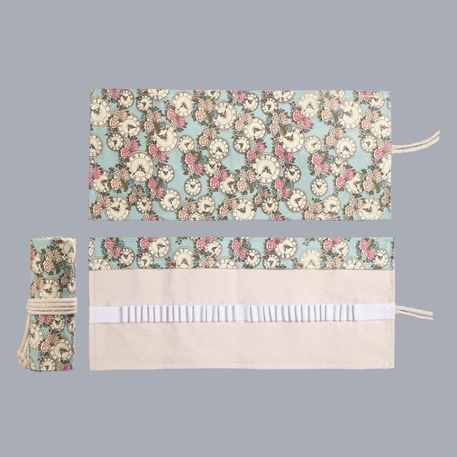 Handmade Canvas Pen Curtain Large-Capacity Pencil Case For Boys And Girls Color Pencil Sketch Stationery Box