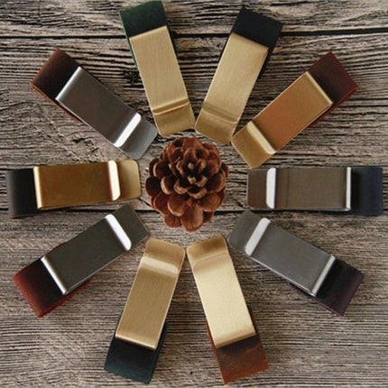 Vintage Notebook Leather Pen Clip Metal Pen Holder,Style: