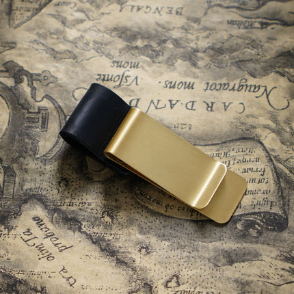 Vintage Notebook Leather Pen Clip Metal Pen Holder,Style: