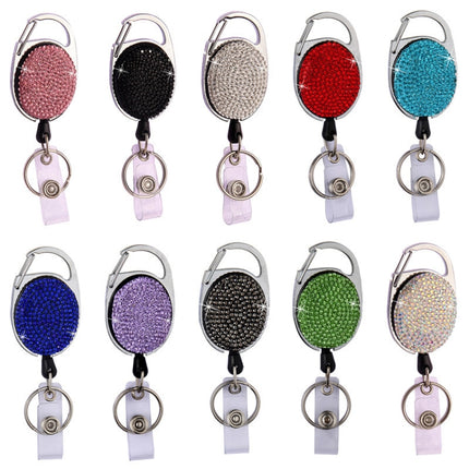 Ceramic Clay Pull Buckle Metal Retractable Keychain Document Buckle