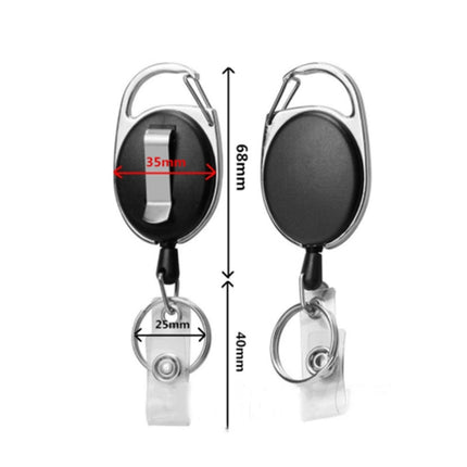 Ceramic Clay Pull Buckle Metal Retractable Keychain Document Buckle