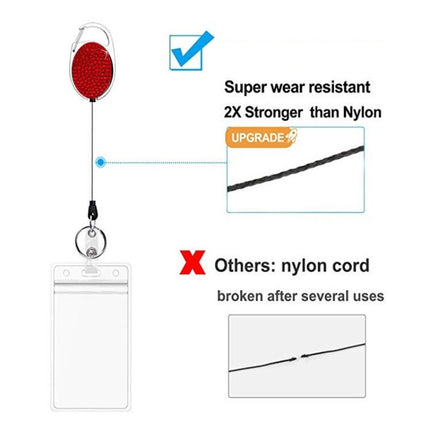 Ceramic Clay Pull Buckle Metal Retractable Keychain Document Buckle