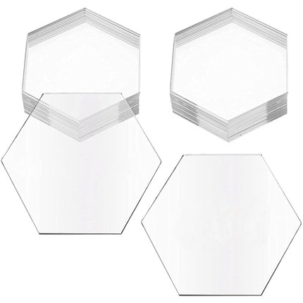 10 PCS Clear Hexagon Acrylic Seat Card Guest Business Card Logo Decoration DIY Board
