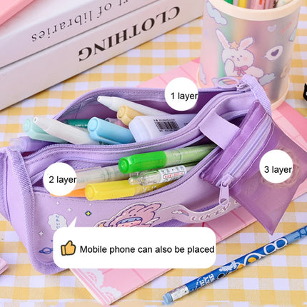 Cartoon Pencil Bag Large-capacity Primary School Stationery Bag With Handle