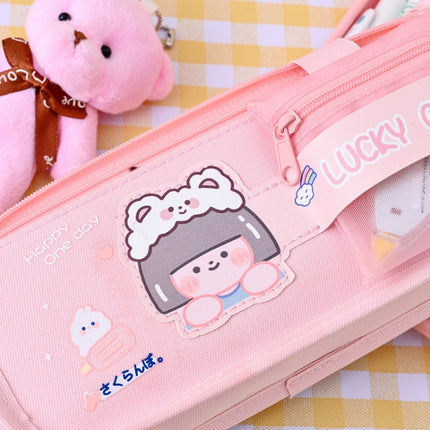Cartoon Pencil Bag Large-capacity Primary School Stationery Bag With Handle