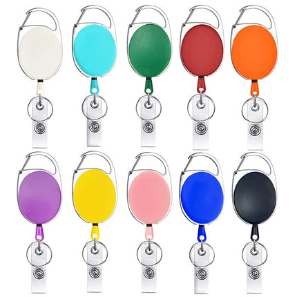 68cm Retractable Pull Badge Reel Zinc Alloy ID Lanyard Name Tag Card Badge Holder