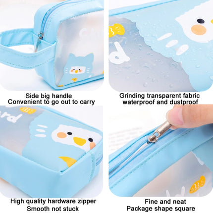 PVC Cute Cartoon Large Capacity Student Stationery Bag