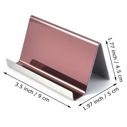 ZT7414 304 Stainless Steel Mirror Desktop Name Card Storage Rack