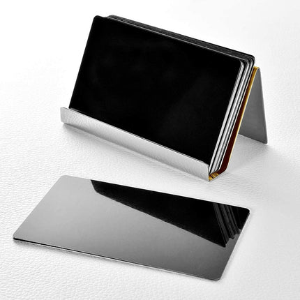 ZT7414 304 Stainless Steel Mirror Desktop Name Card Storage Rack