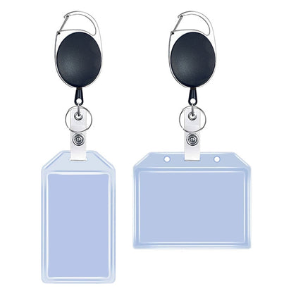 Multifunctional Retractable Waterproof Card Case Keychain Ring Card Sleeve