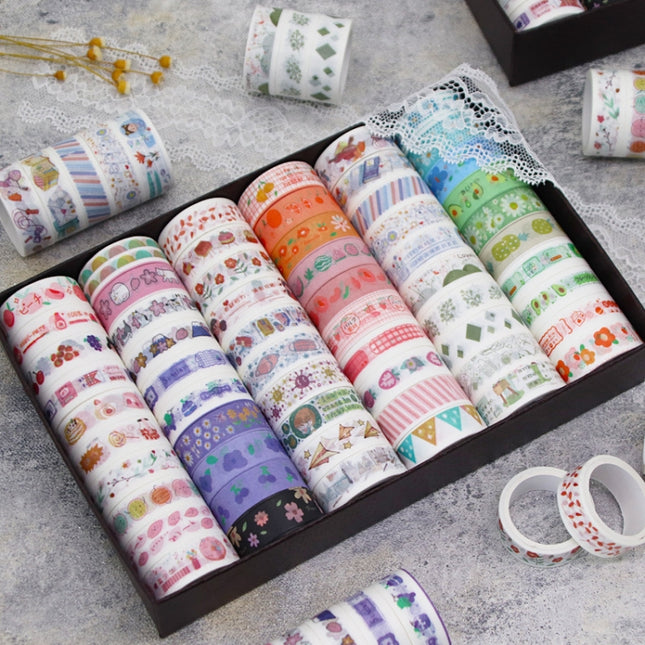 42001 Cartoon Pattern Hand Account Tape Set Diary Handbook DIY Washi Material