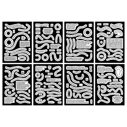 1 Sets Handbook DIY Vintage Text Sticker Material Pack