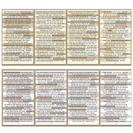 1 Sets Handbook DIY Vintage Text Sticker Material Pack