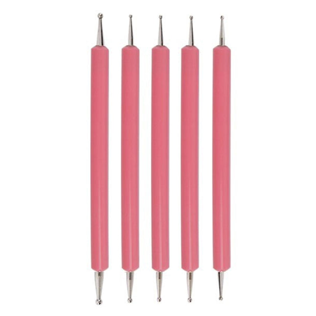 5pcs/set Pottery Tool Indentation Pen Manicure Point Drill Pen