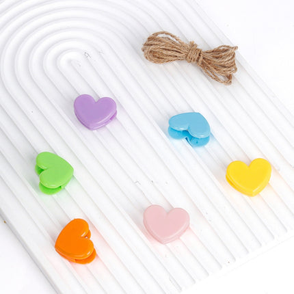 5sets Cute Color Love Clip Desktop Bracket Picture Hanging Wall Decoration Memo Clip