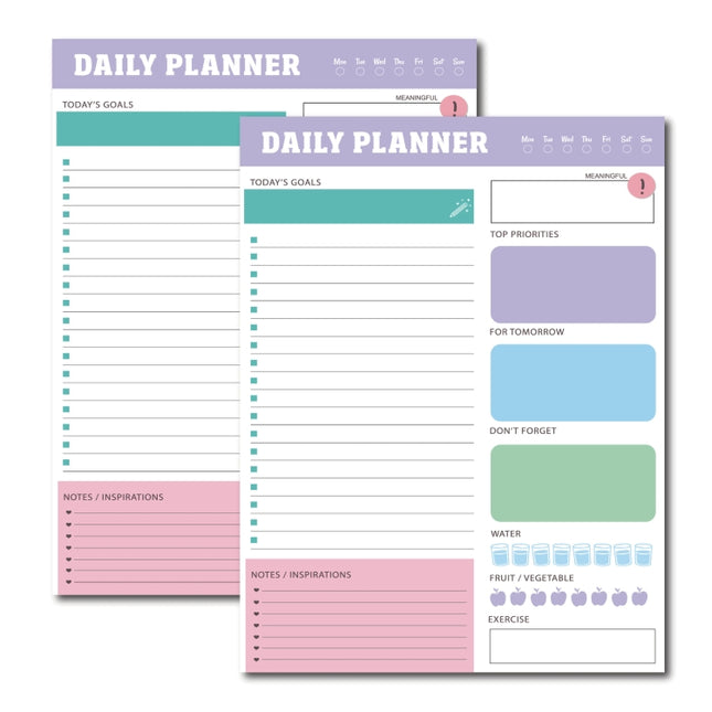 60pages /Book Weekly Planning Note Pad Schedule Time Management Planning Notebook