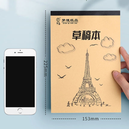 100 Pages /Book Thickened Glue Binding Draft Book Students Multipurpose Blank Sketch Paper