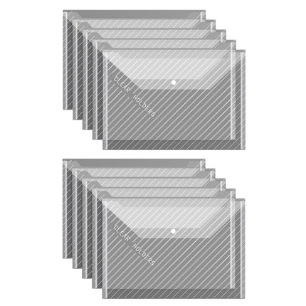 10pcs A4 Waterproof Transparent Thickened Folder Archive Bag