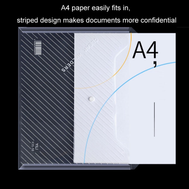 10pcs A4 Waterproof Transparent Thickened Folder Archive Bag